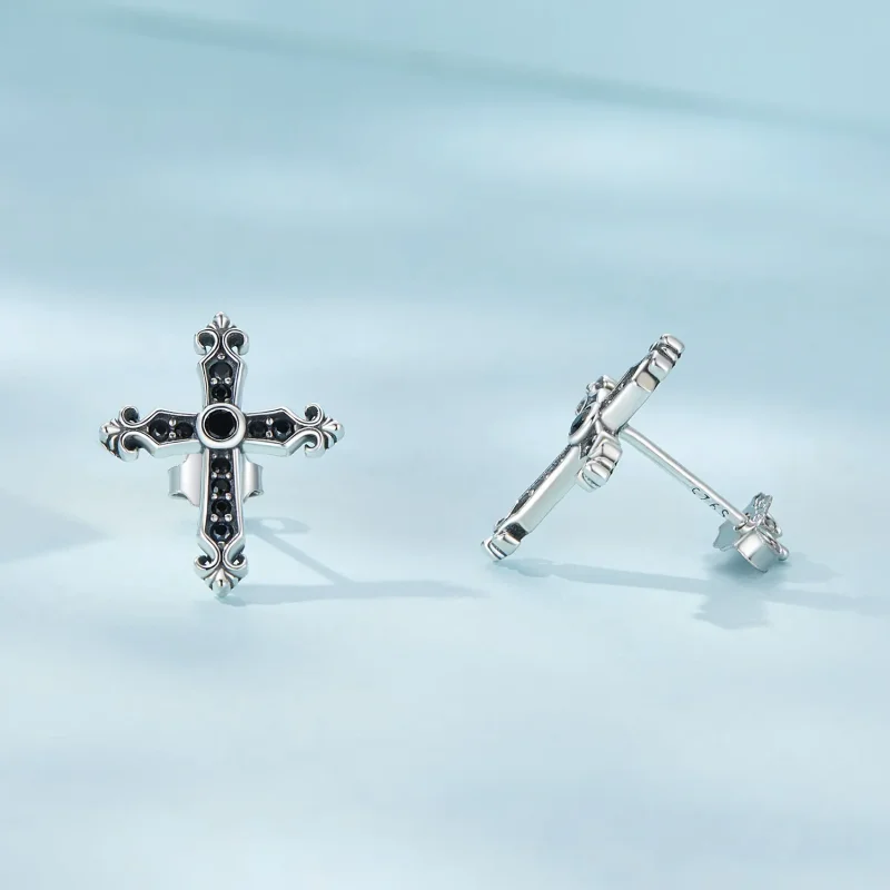 (zdjęcie do) Pandora Style Vintage Krzyże Kolczyki do uszu - SCE1655 - Wyświetl 4