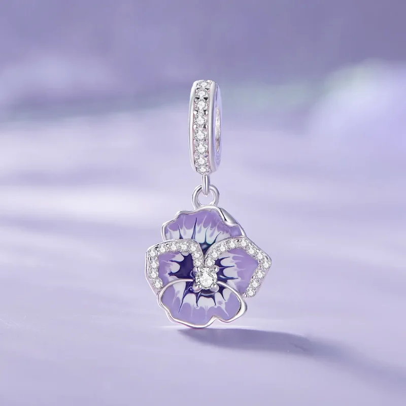(zdjęcie do) Pandora Style Wisiorek z Fiołkiem - SCC2583 - Wyświetl 2