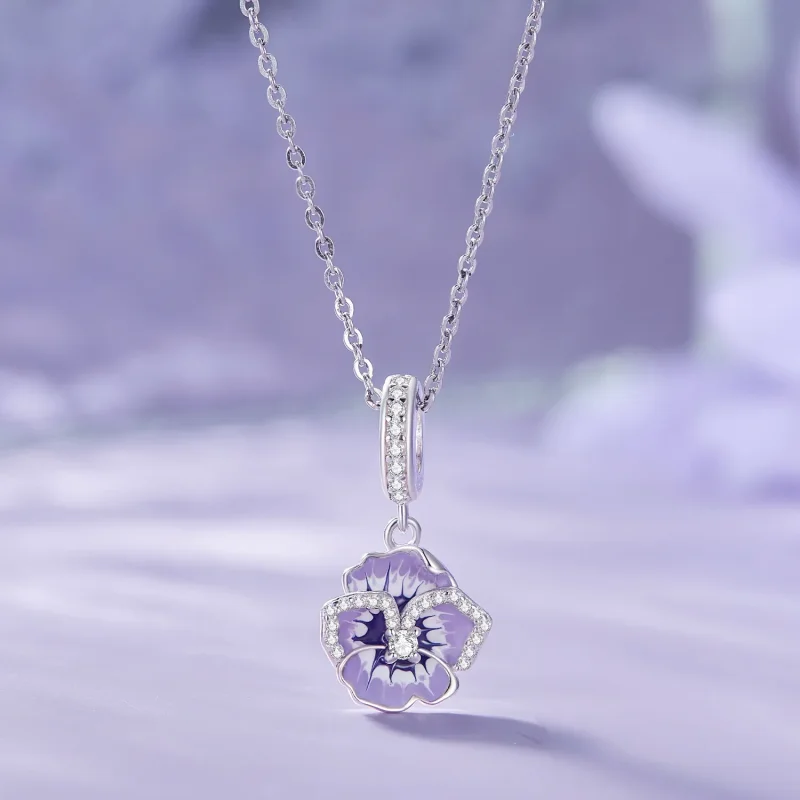 (zdjęcie do) Pandora Style Wisiorek z Fiołkiem - SCC2583 - Wyświetl 3