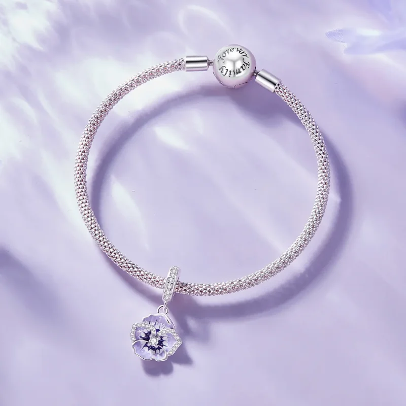 (zdjęcie do) Pandora Style Wisiorek z Fiołkiem - SCC2583 - Wyświetl 7