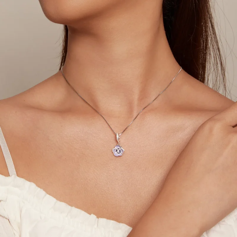(zdjęcie do) Pandora Style Wisiorek z Fiołkiem - SCC2583 - Wyświetl 8