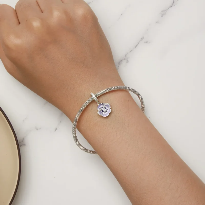 (zdjęcie do) Pandora Style Wisiorek z Fiołkiem - SCC2583 - Wyświetl 9