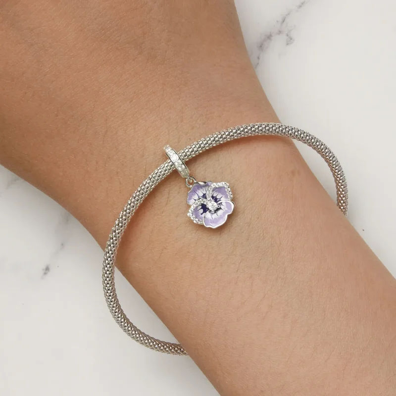 (zdjęcie do) Pandora Style Wisiorek z Fiołkiem - SCC2583 - Wyświetl 10