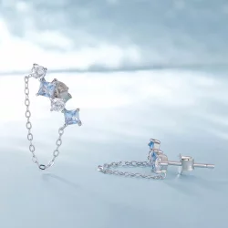 Pandora Style Wyjątkowe Kamienne Kolczyki Sztyfty - SCE1585