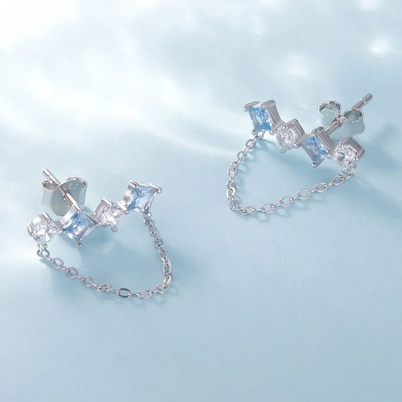 (zdjęcie do) Pandora Style Wyjątkowe Kamienne Kolczyki Sztyfty - SCE1585 - Wyświetl 3