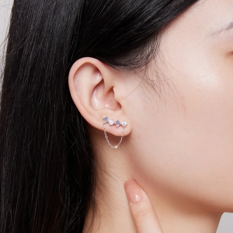 (zdjęcie do) Pandora Style Wyjątkowe Kamienne Kolczyki Sztyfty - SCE1585 - Wyświetl 5