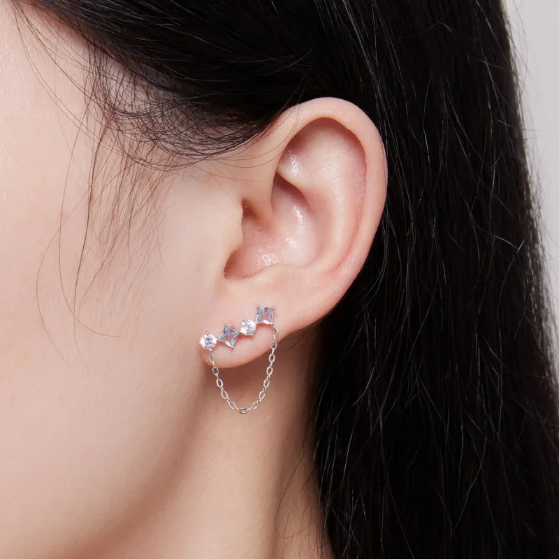 (zdjęcie do) Pandora Style Wyjątkowe Kamienne Kolczyki Sztyfty - SCE1585 - Wyświetl 6