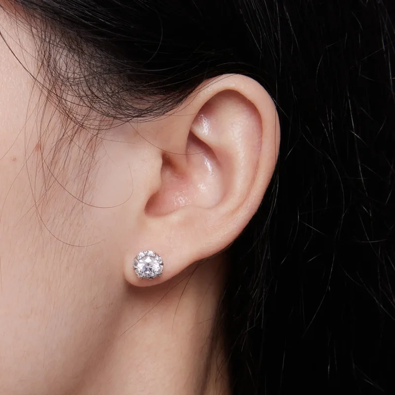 (zdjęcie do) Pandora Style Wyjątkowe Kolczyki ze Szlachetnym Moissanitem (Dwa Certyfikaty) - - Wyświetl 5
