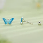 Pandora Style Wyjątkowe Motylowe Kolczyki w Stylu Sztyft - SCE1571