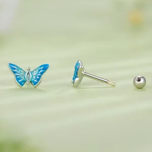 Pandora Style Wyjątkowe Motylowe Kolczyki w Stylu Sztyft - SCE1571