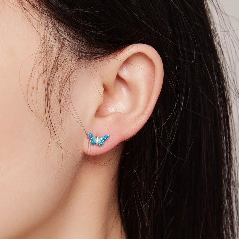 (zdjęcie do) Pandora Style Wyjątkowe Motylowe Kolczyki w Stylu Sztyft - SCE1571 - Wyświetl 5