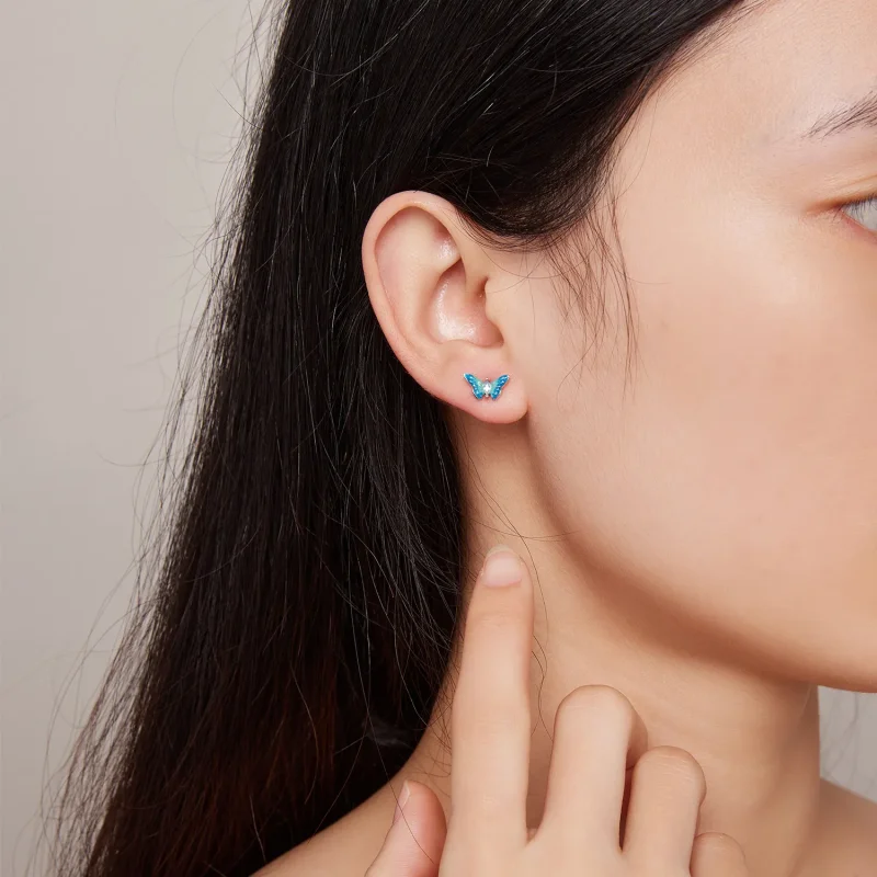 (zdjęcie do) Pandora Style Wyjątkowe Motylowe Kolczyki w Stylu Sztyft - SCE1571 - Wyświetl 6