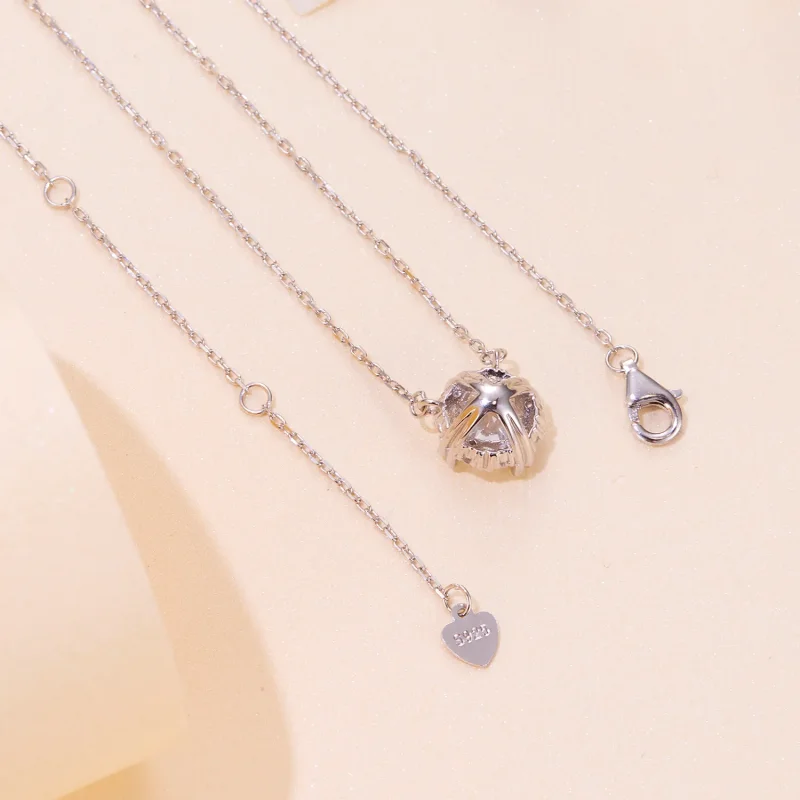 (zdjęcie do) Pandora Style Wyjątkowy Naszyjnik z Moissanitem (Jeden Certyfikat) - MSN011 - Wyświetl 5