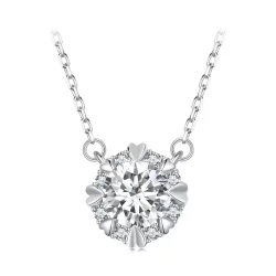 Pandora Style Wyjątkowy Naszyjnik z Moissanitem (Jeden Certyfikat) - MSN011