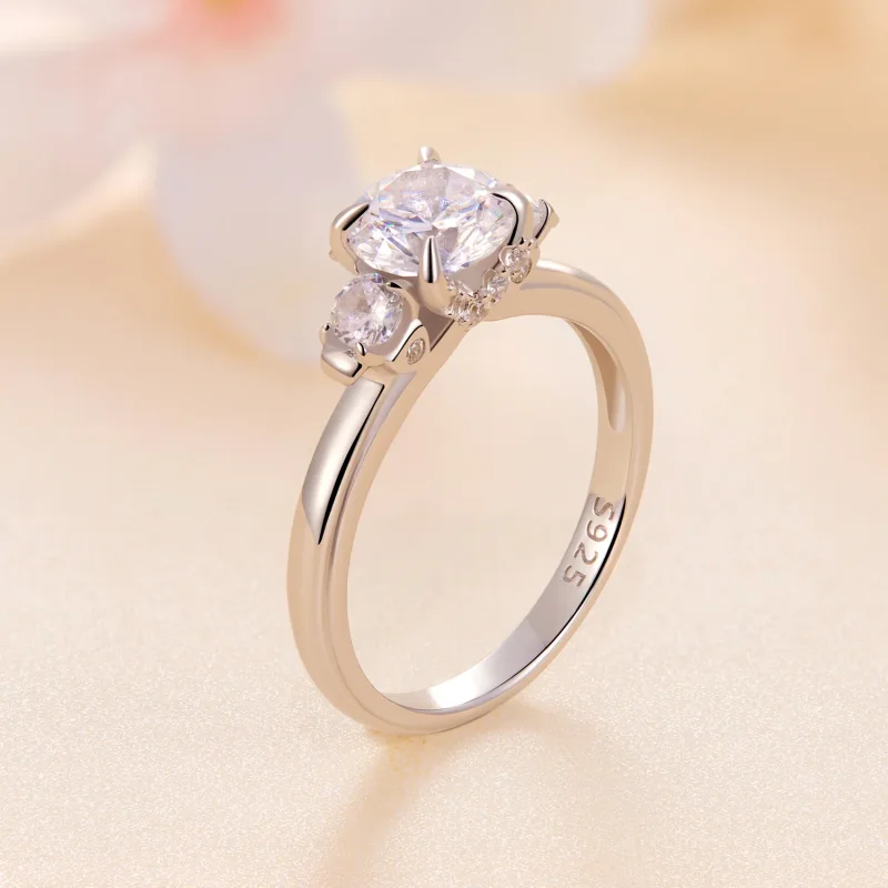 (zdjęcie do) Pandora Style Wyjątkowy Pierścionek z Moissanitem - MSR022 - Wyświetl 2