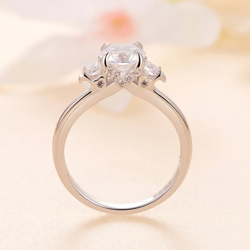 (zdjęcie do) Pandora Style Wyjątkowy Pierścionek z Moissanitem - MSR022 - Wyświetl 4