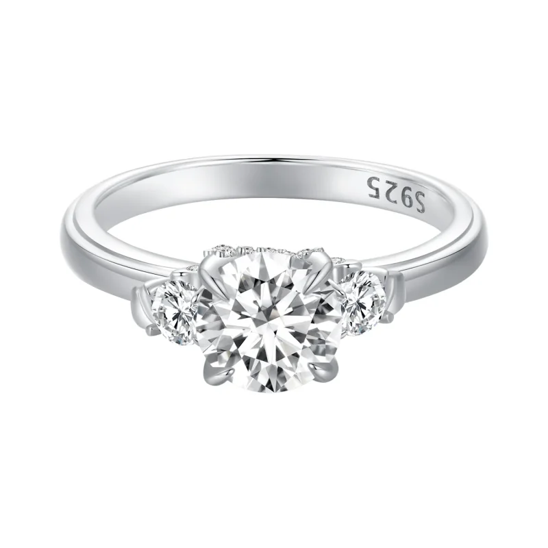 (zdjęcie do) Pandora Style Wyjątkowy Pierścionek z Moissanitem - MSR022 - Wyświetl 8