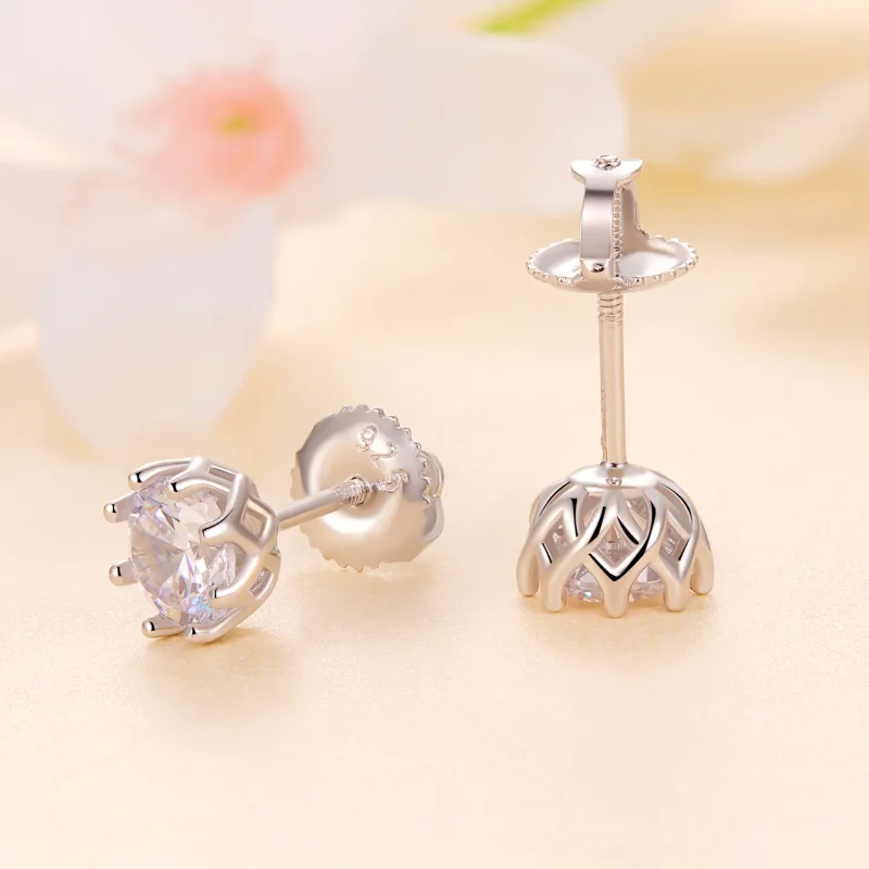 (zdjęcie do) Pandora Style Wykwintne Kolczyki ze sztucznym diamentem Moissanite (Dwa Certyfik - Wyświetl 3