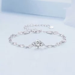 Pandora Style Zircon Fine Sparkle Chain Bracelet - BSB142