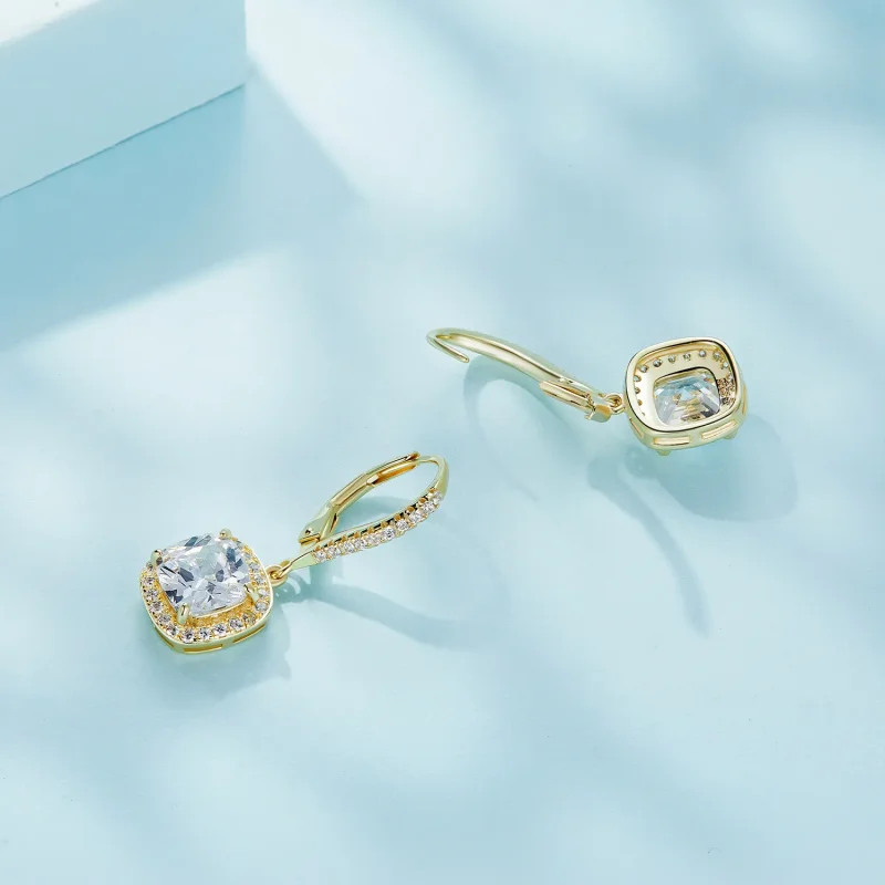 (zdjęcie do) Pandora Style Złote Jasne Wiszące Kolczyki Czas - SCE520-B - Wyświetl 4