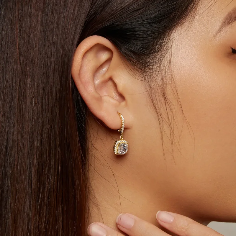 (zdjęcie do) Pandora Style Złote Jasne Wiszące Kolczyki Czas - SCE520-B - Wyświetl 5