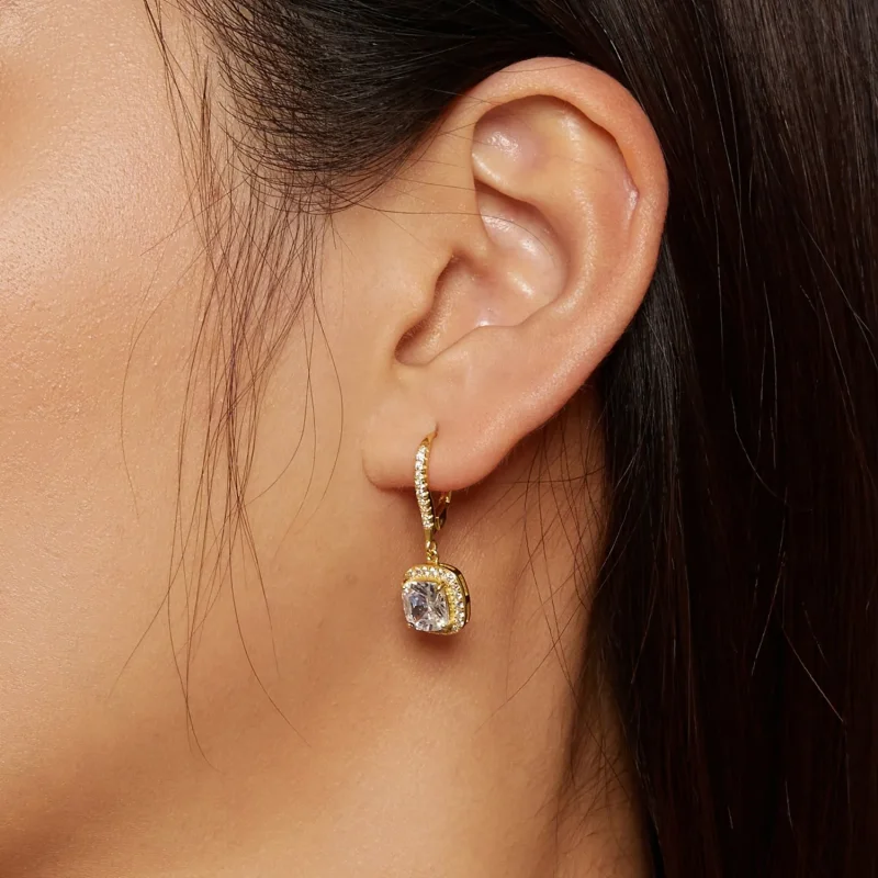 (zdjęcie do) Pandora Style Złote Jasne Wiszące Kolczyki Czas - SCE520-B - Wyświetl 7