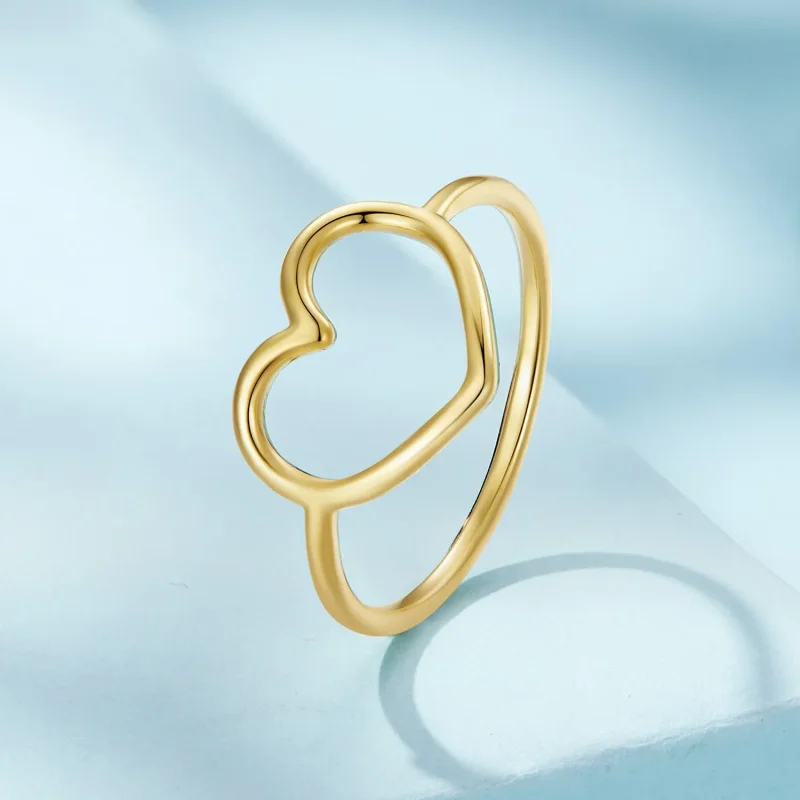 (zdjęcie do) Pandora Style Złoty Pierścionek w kształcie serca - SCR641-B - Wyświetl 2