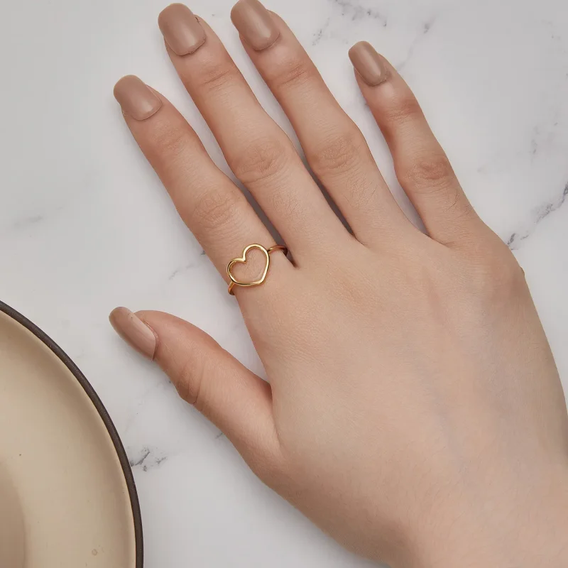 (zdjęcie do) Pandora Style Złoty Pierścionek w kształcie serca - SCR641-B - Wyświetl 7