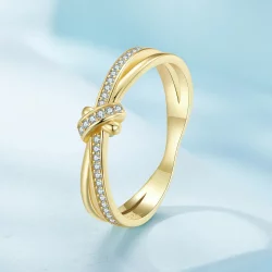 Pandora Style Złoty Pierścionek w Węzeł - SCR896-B