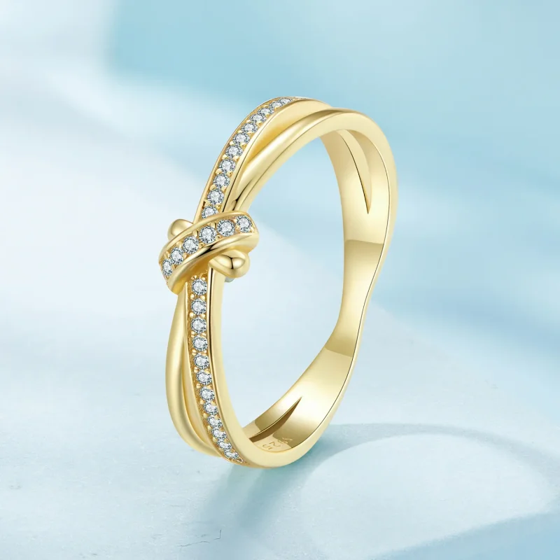 (zdjęcie do) Pandora Style Złoty Pierścionek w Węzeł - SCR896-B - Wyświetl 2