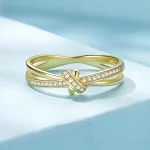 Pandora Style Złoty Pierścionek w Węzeł - SCR896-B