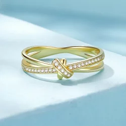 Pandora Style Złoty Pierścionek w Węzeł - SCR896-B