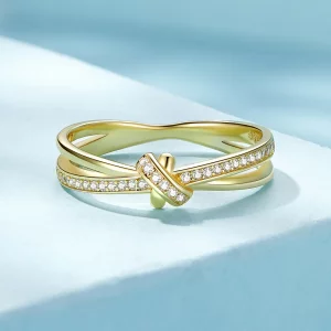 Pandora Style Złoty Pierścionek w Węzeł - SCR896-B
