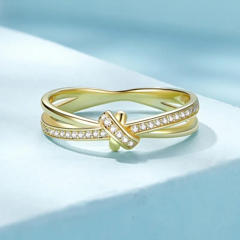 (zdjęcie do) Pandora Style Złoty Pierścionek w Węzeł - SCR896-B - Wyświetl 3