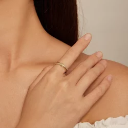 Pandora Style Złoty Pierścionek w Węzeł - SCR896-B