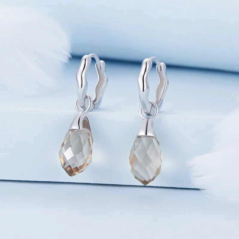 (zdjęcie do) Pandora Stylowe Luksusowe Kolczyki Wodne Krople - BSE814 - Wyświetl 2