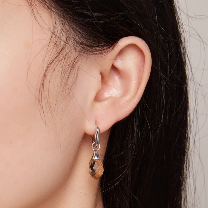 (zdjęcie do) Pandora Stylowe Luksusowe Kolczyki Wodne Krople - BSE814 - Wyświetl 5