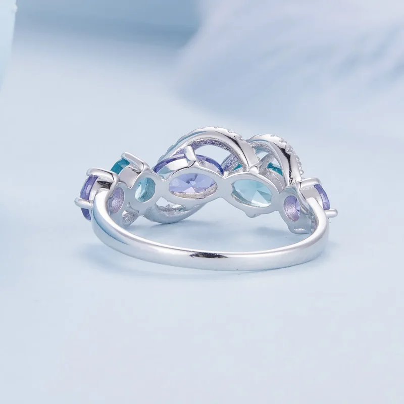 (zdjęcie do) Pandora Stylowy Kolorowy Pierścionek z Nano-Zirconem - BSR402 - Wyświetl 4