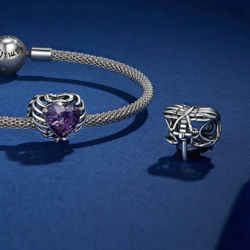 (zdjęcie do) Pandora Stylu Charm z Sercem w Kształcie Szkieletu - BSC910 - Wyświetl 4