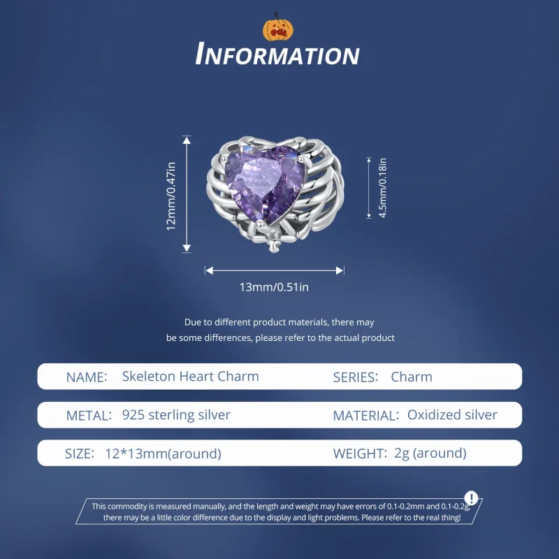 (zdjęcie do) Pandora Stylu Charm z Sercem w Kształcie Szkieletu - BSC910 - Wyświetl 6