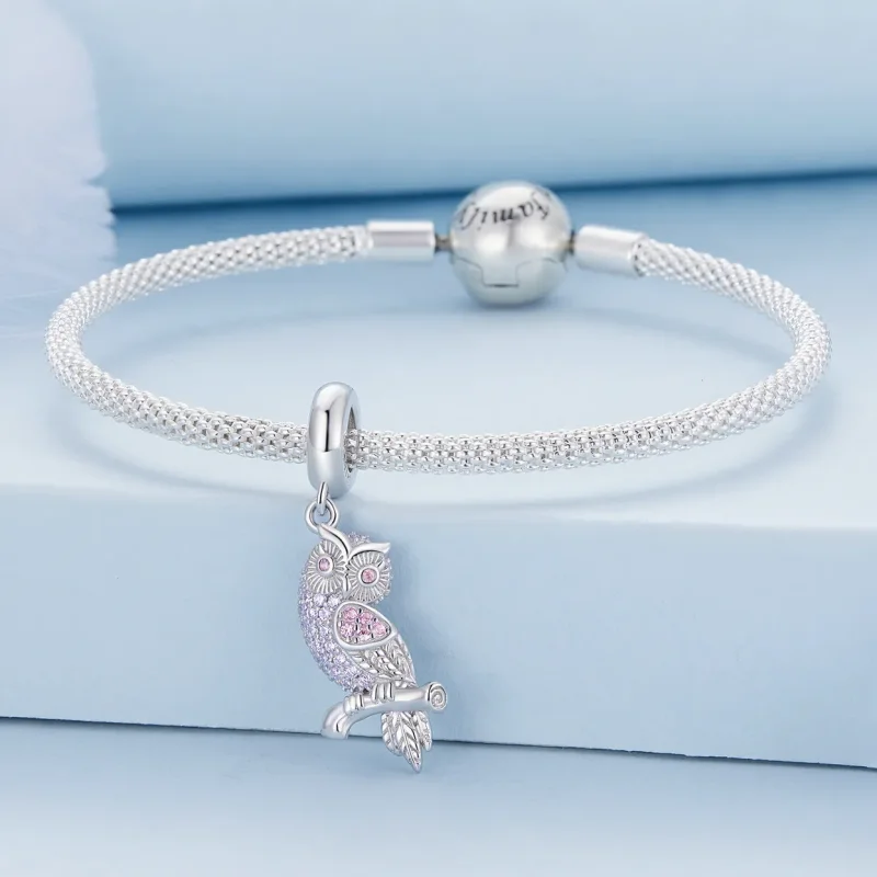 (zdjęcie do) Pendrive w stylu Pandora z zawieszką w kształcie sowy - BSC832 - Wyświetl 3