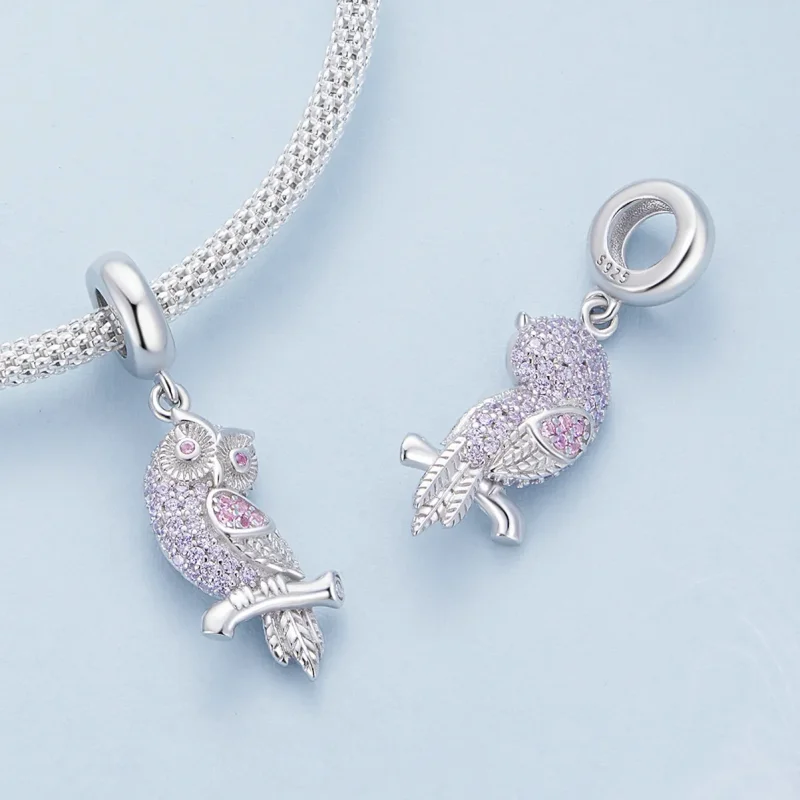 (zdjęcie do) Pendrive w stylu Pandora z zawieszką w kształcie sowy - BSC832 - Wyświetl 4