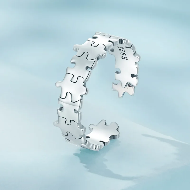 (zdjęcie do) Pierścień puzzle w stylu Pandora - SCR925 - Wyświetl 2