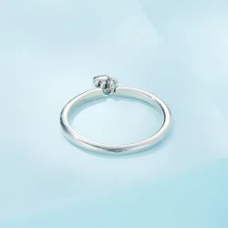 Pierścień w stylu Pandora z odciskiem łapy psa - SCR892