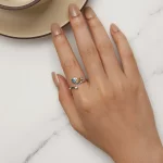 Pierścień w stylu Pandora z piórem - BSR469-E