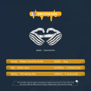 Pierścionek ze szkieletem w stylu Pandora – SCR971-E