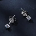 Studzienki do uszu Pandora Style z 0,1 karatowym diamentem Moissanite (Dwa certyfikaty) - MSE038