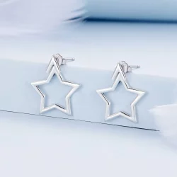 Studziki do uszu w stylu Pandora z pentagramem - BSE901