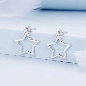 Studziki do uszu w stylu Pandora z pentagramem - BSE901