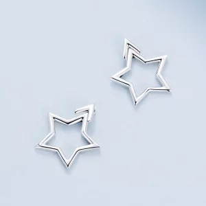 Studziki do uszu w stylu Pandora z pentagramem - BSE901